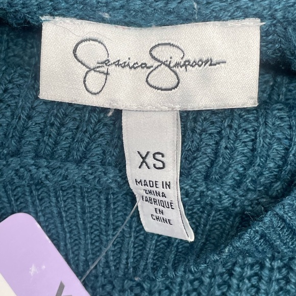Jessica Simpson™ Ladies' Ribbed Sweater Colors: Teal Size: XS - Picture 4 of 11